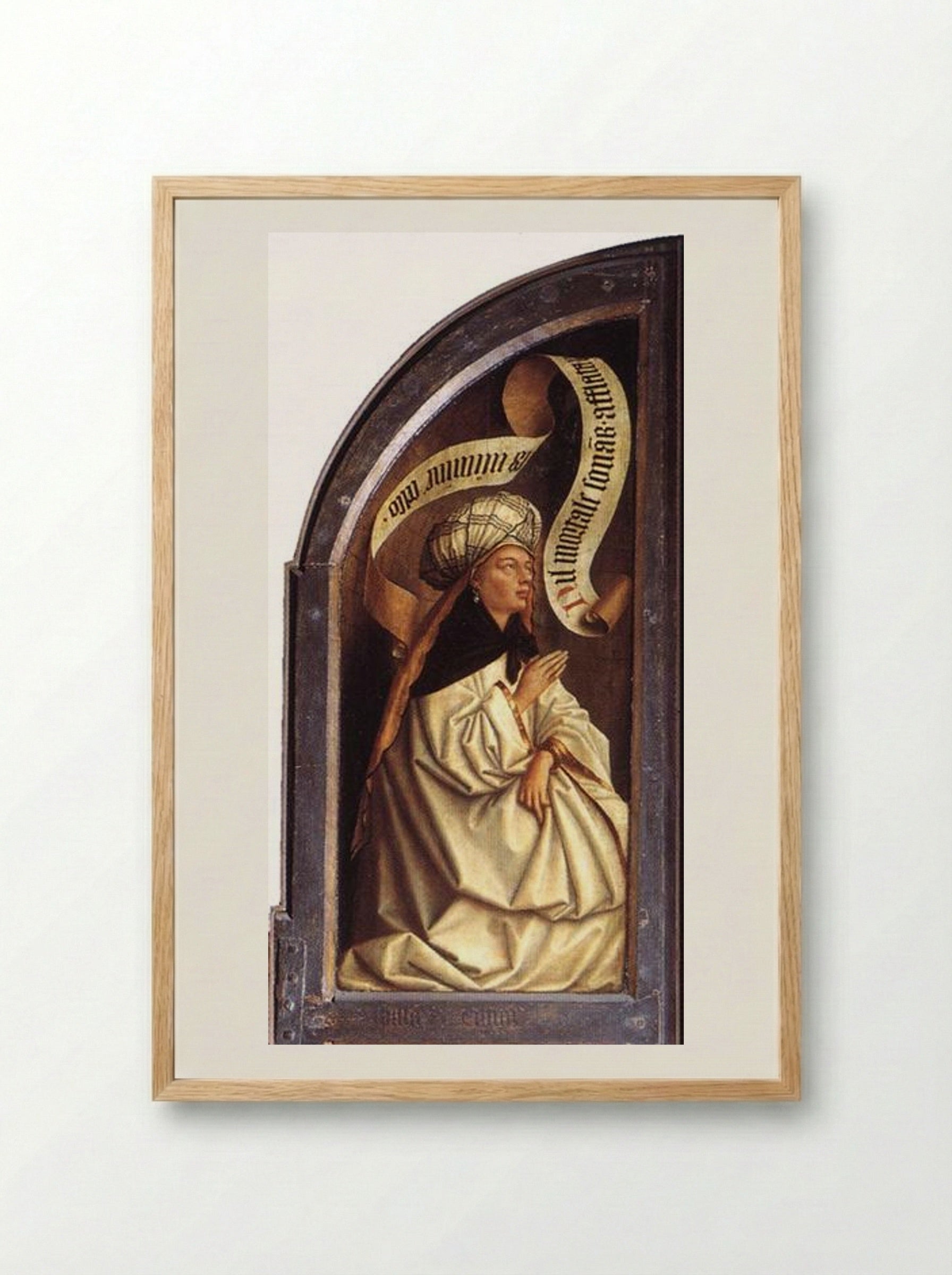 The Erythraean Sibyl - Jan van Eyck - Framed Print Wood