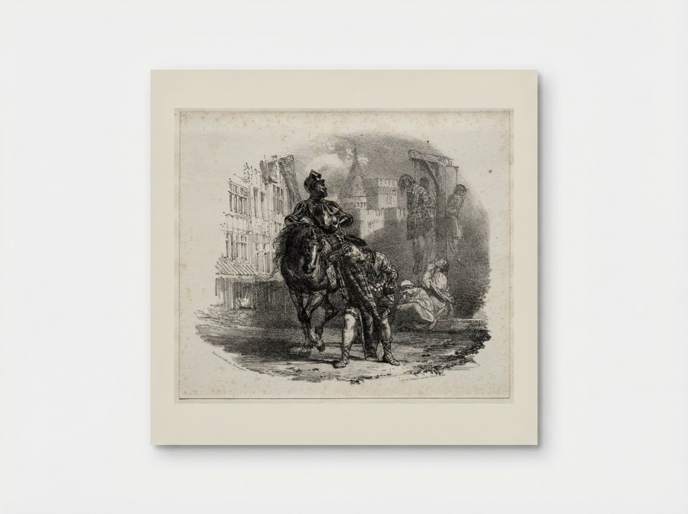 The Escape from Argyle Castle - Richard Parkes Bonington - Poster