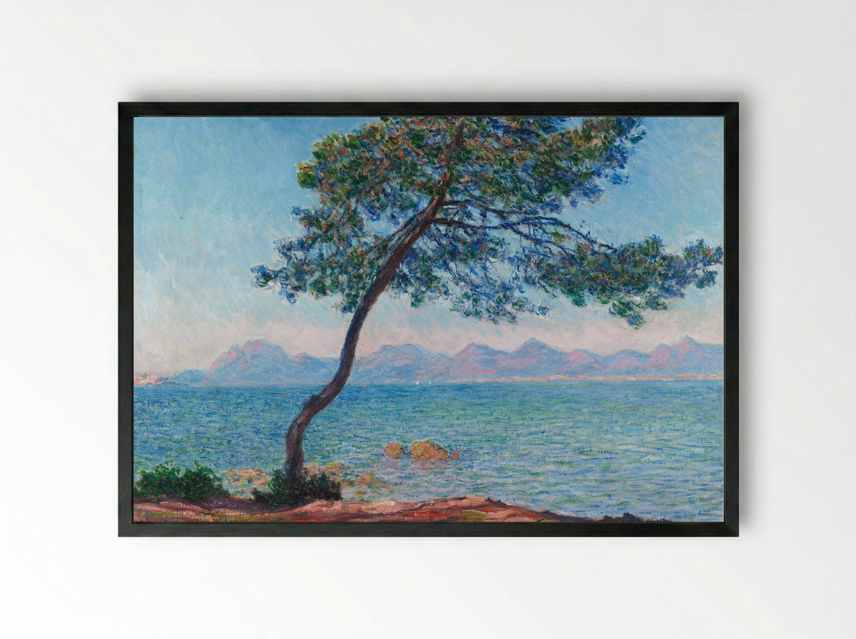 The Esterel Mountains - Claude Monet - Framed Print Black