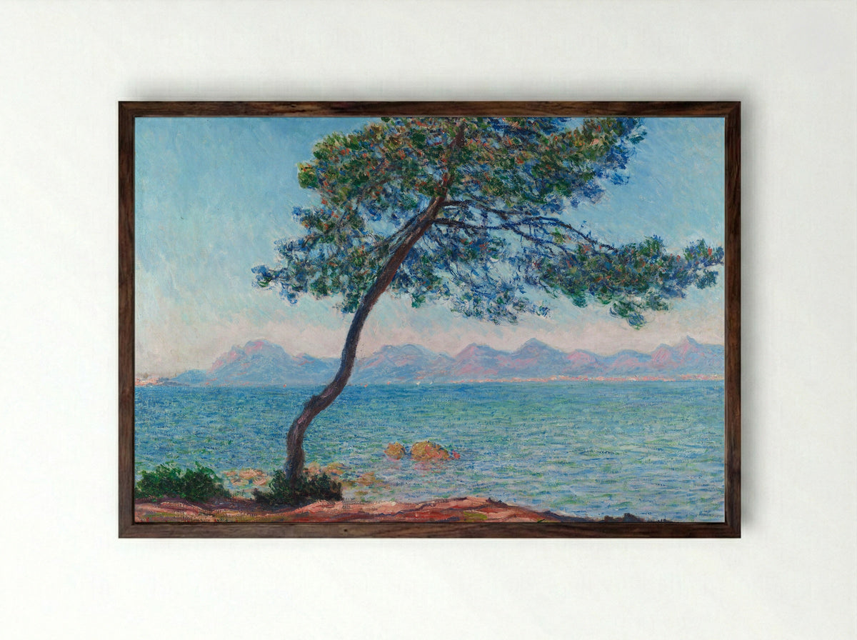 The Esterel Mountains - Claude Monet - Framed Print Dark Wood
