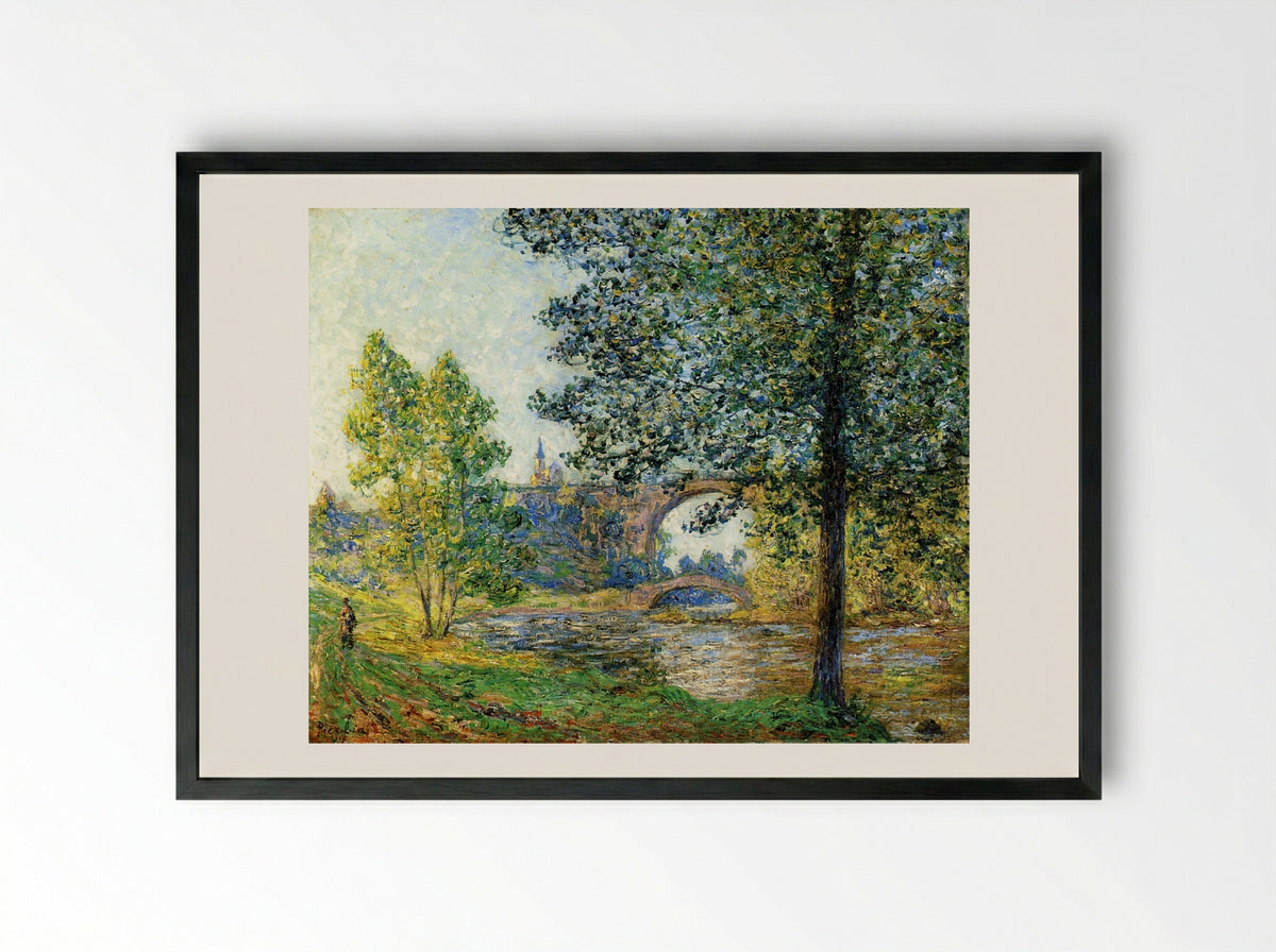 The Eure in the Twilight Sun - Francis Picabia - Framed Print Black