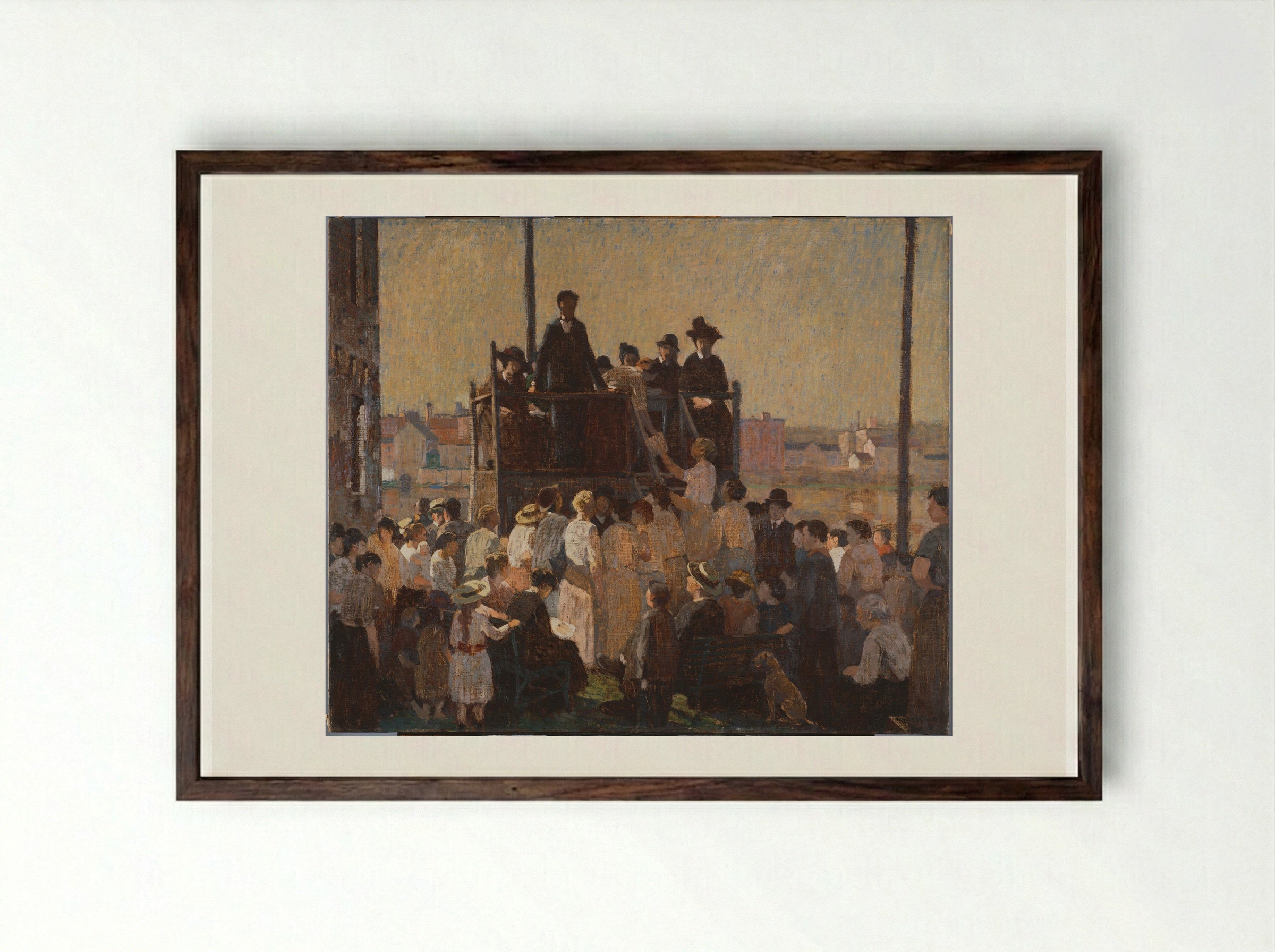 The Evangelist - Robert Spencer - Framed Print Dark Wood