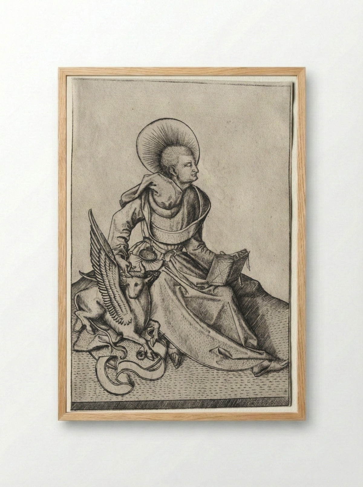 The Evangelists: St. Luke - Master ES - Framed Print Wood