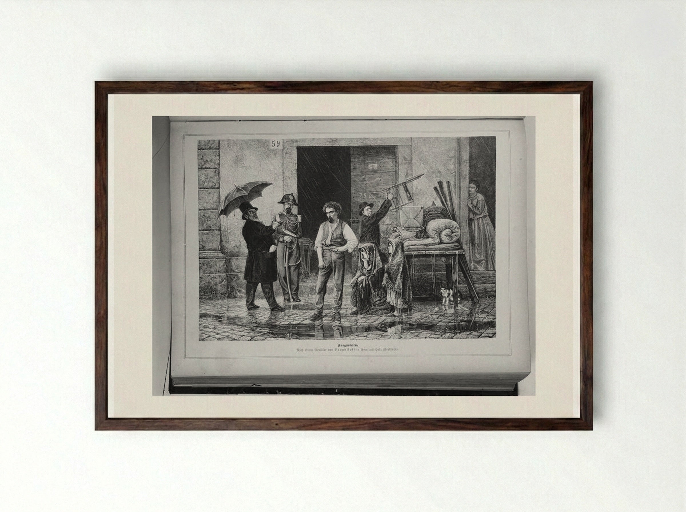 The Evicted - Fyodor Bronnikov - Framed Print Dark Wood