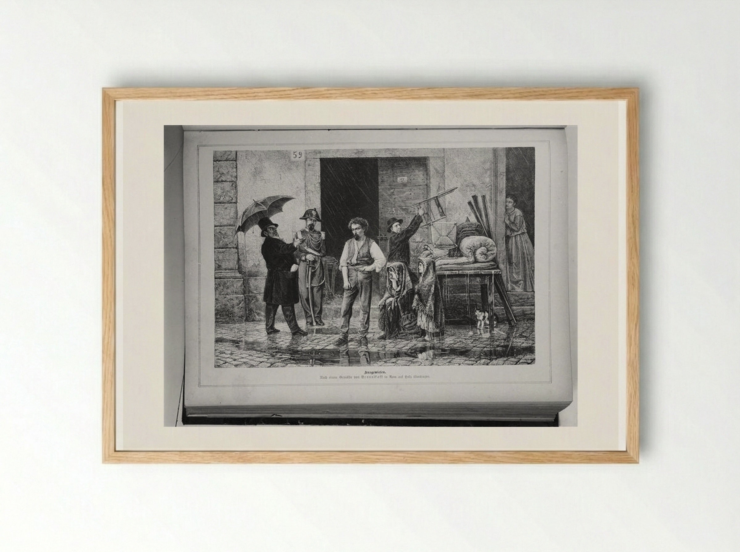 The Evicted - Fyodor Bronnikov - Framed Print Wood