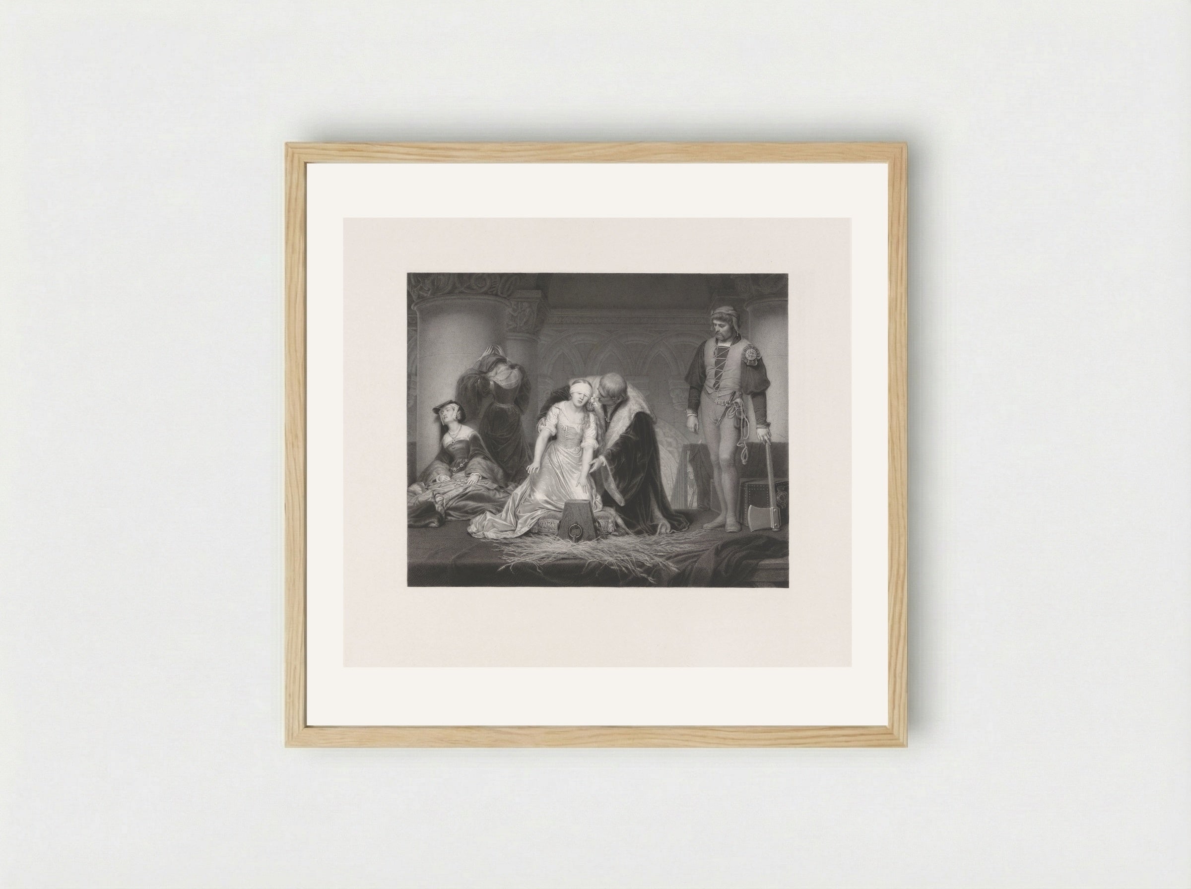 The Execution of Lady Jane Grey - Paolo Mercuri - Framed Print Wood