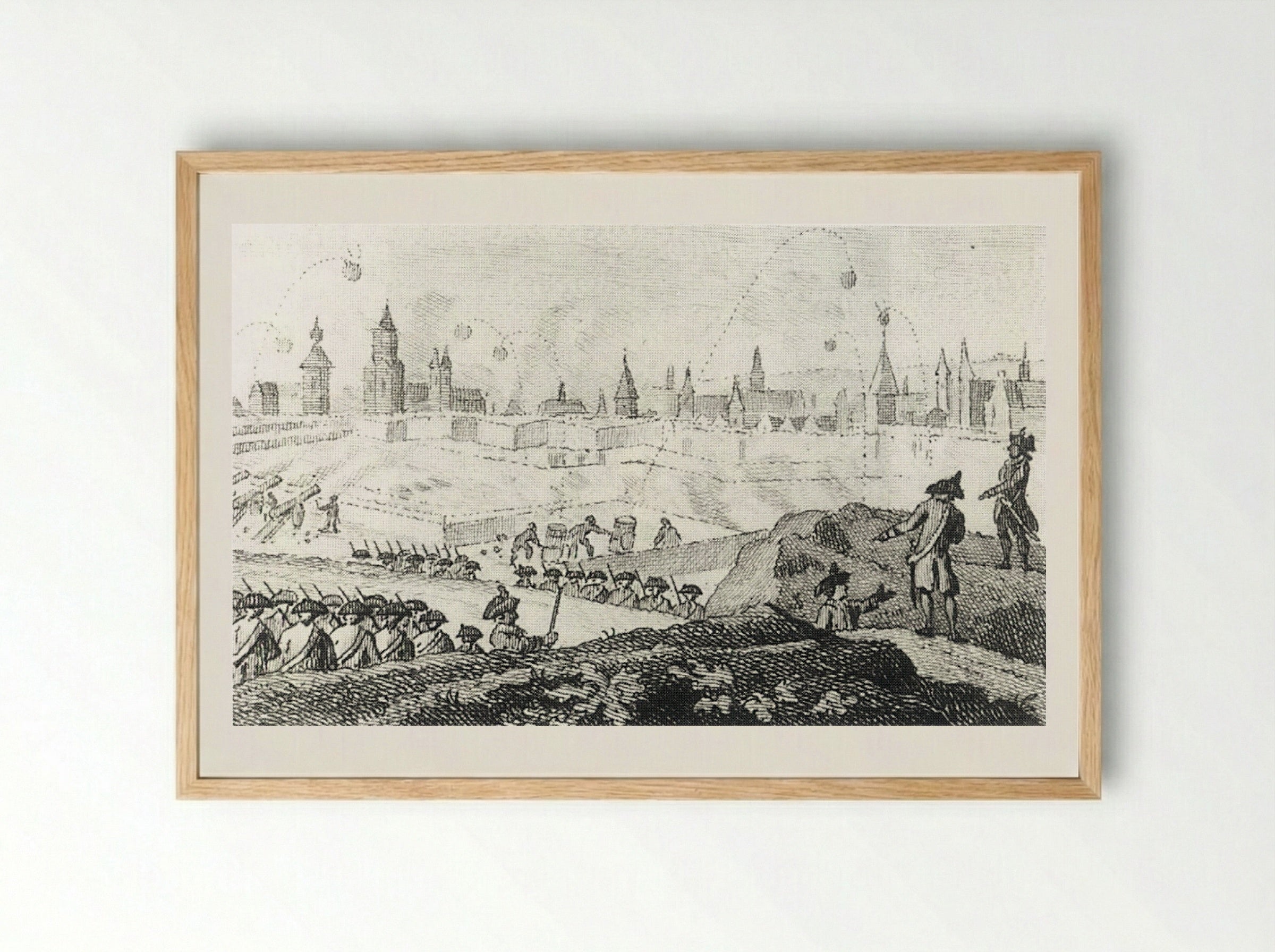 The Execution of Quirijn Dirkszoon and Lambert Jacobszoon - Jacobus Buys - Framed Print Wood
