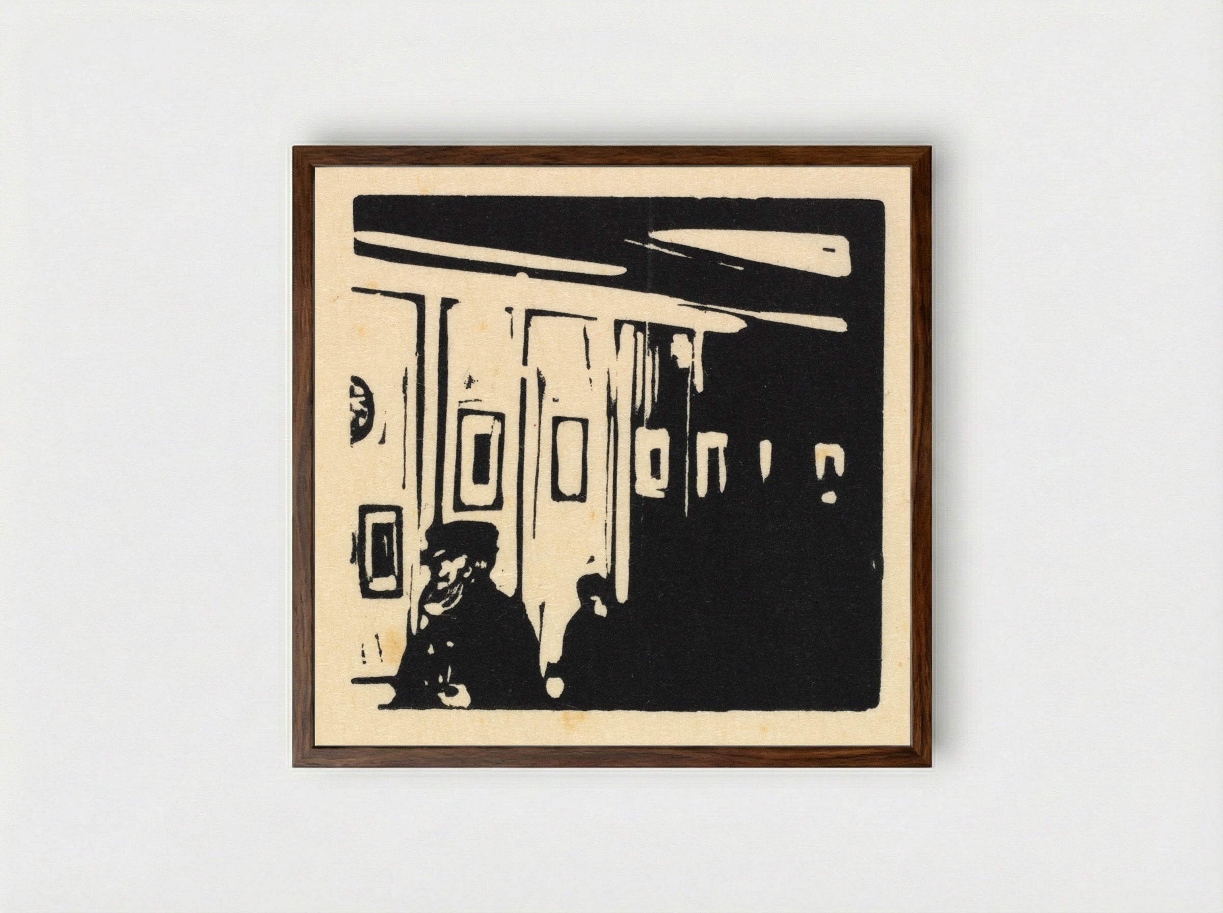 The Exhibition - William Nicholson - Framed Print Dark Wood