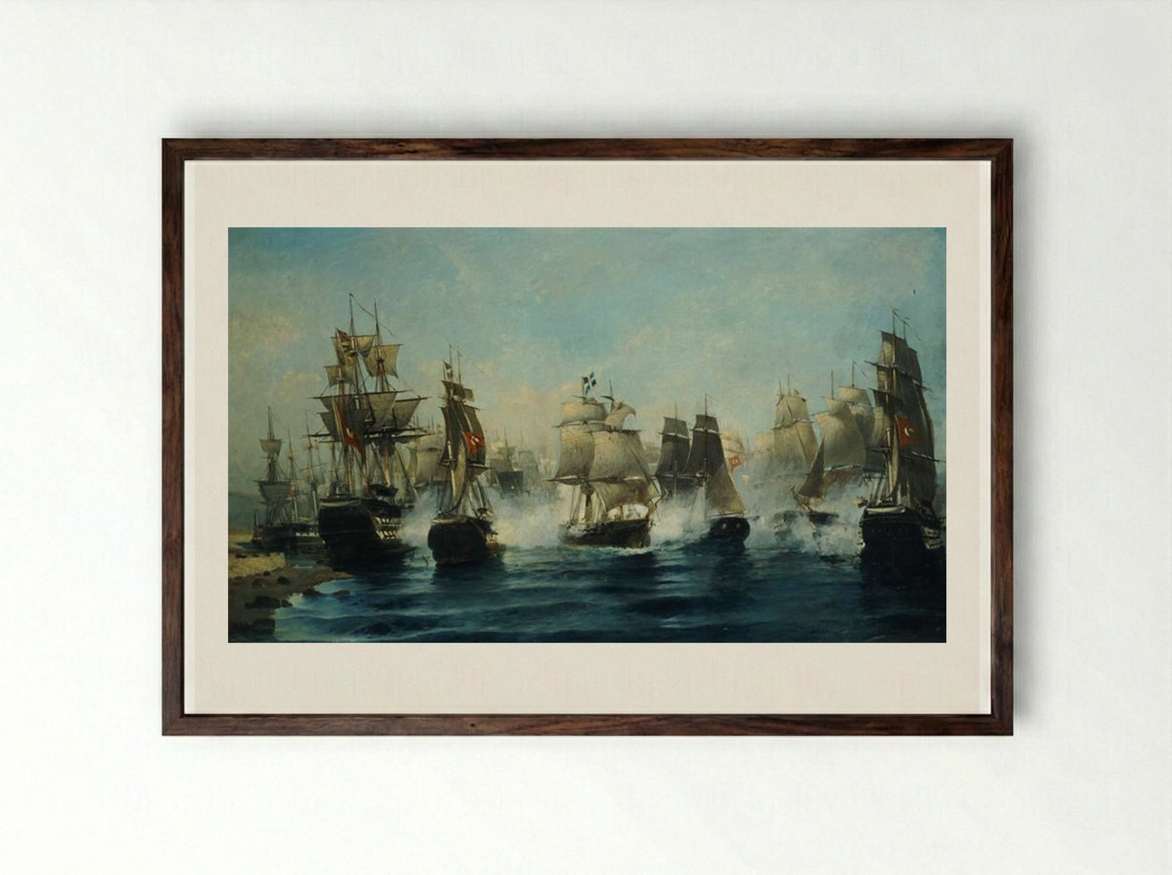 The Exodus of Ares - Konstantinos Volanakis - Framed Print Dark Wood