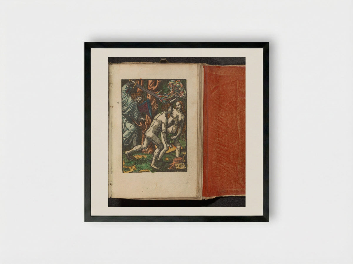 The Expulsion from the Garden of Eden - Doen Pietersz. - Framed Print Black