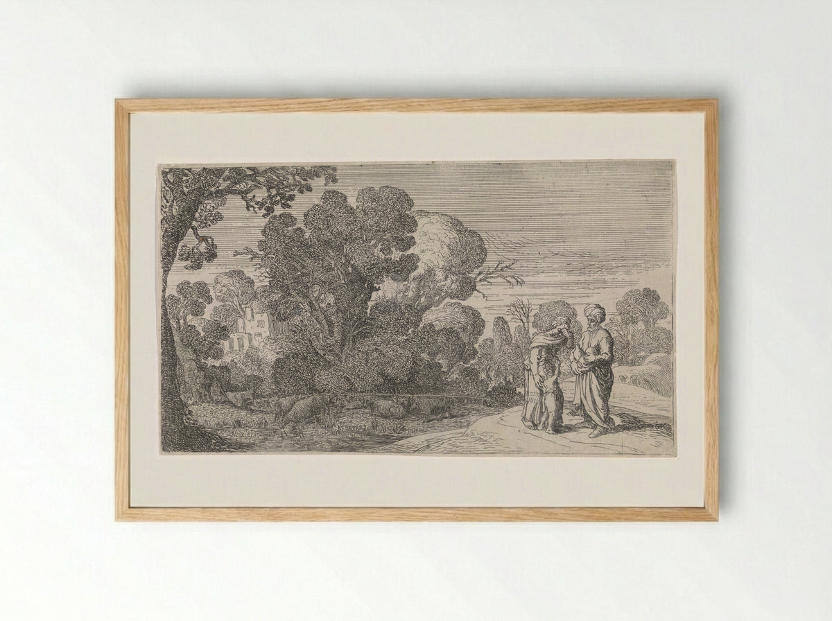 The Expulsion of Hagar and Ishmael - Nicolaes Moeyaert - Framed Print Wood