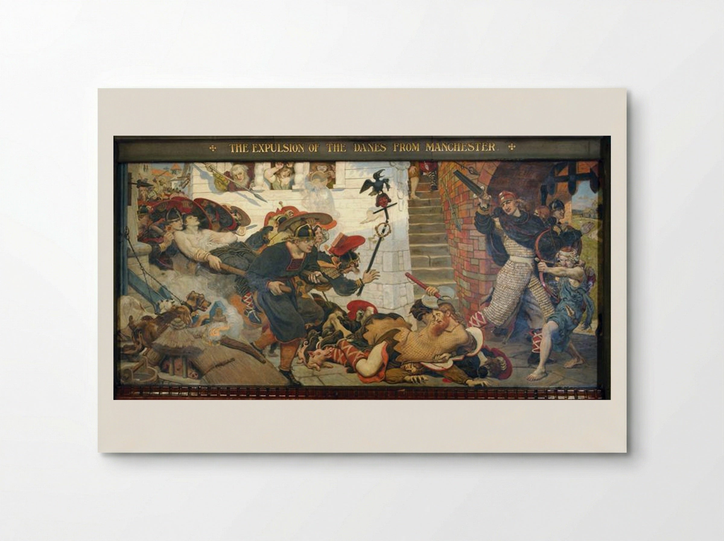 The Expulsion of the Danes from Manchester - Ford Madox Brown - Poster