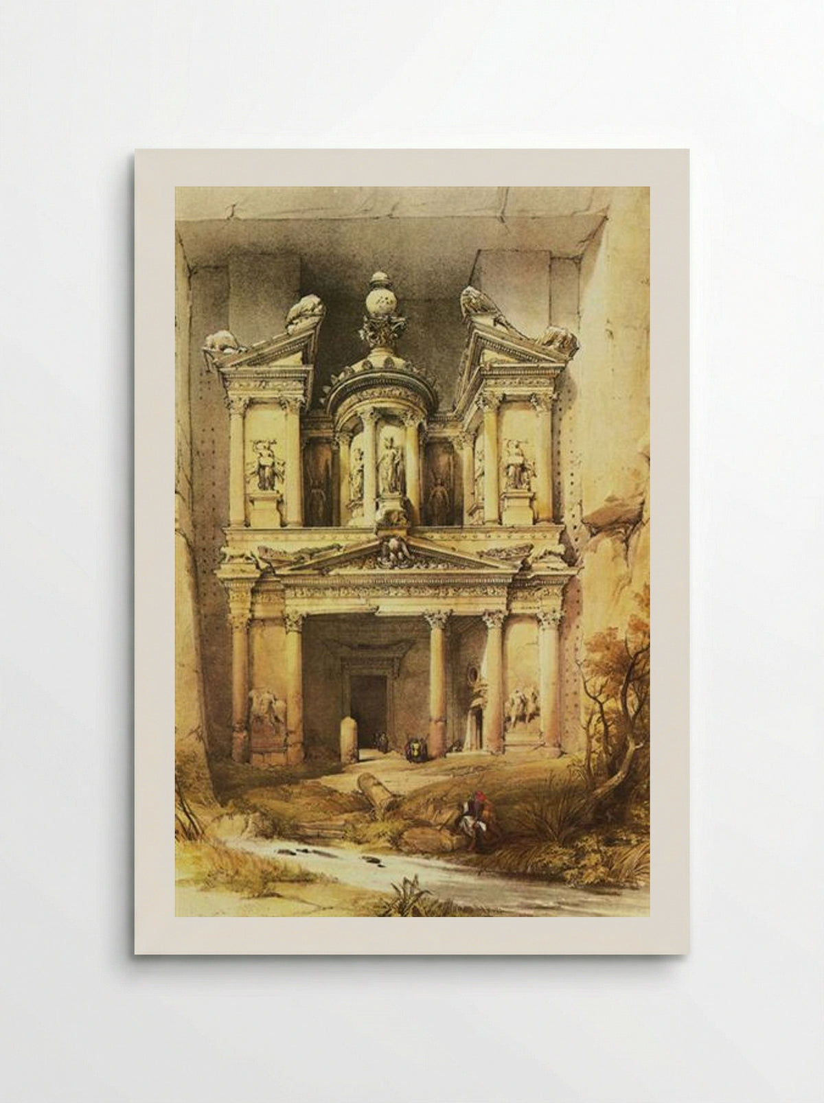 The Facade of the Khasne, Petra - David Roberts - Poster