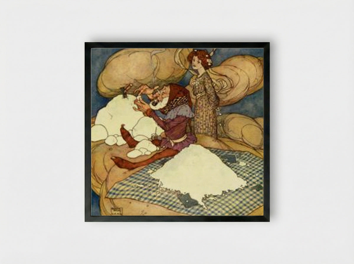 The Fairies who Changed Places - Florence Harrison - Framed Print Black