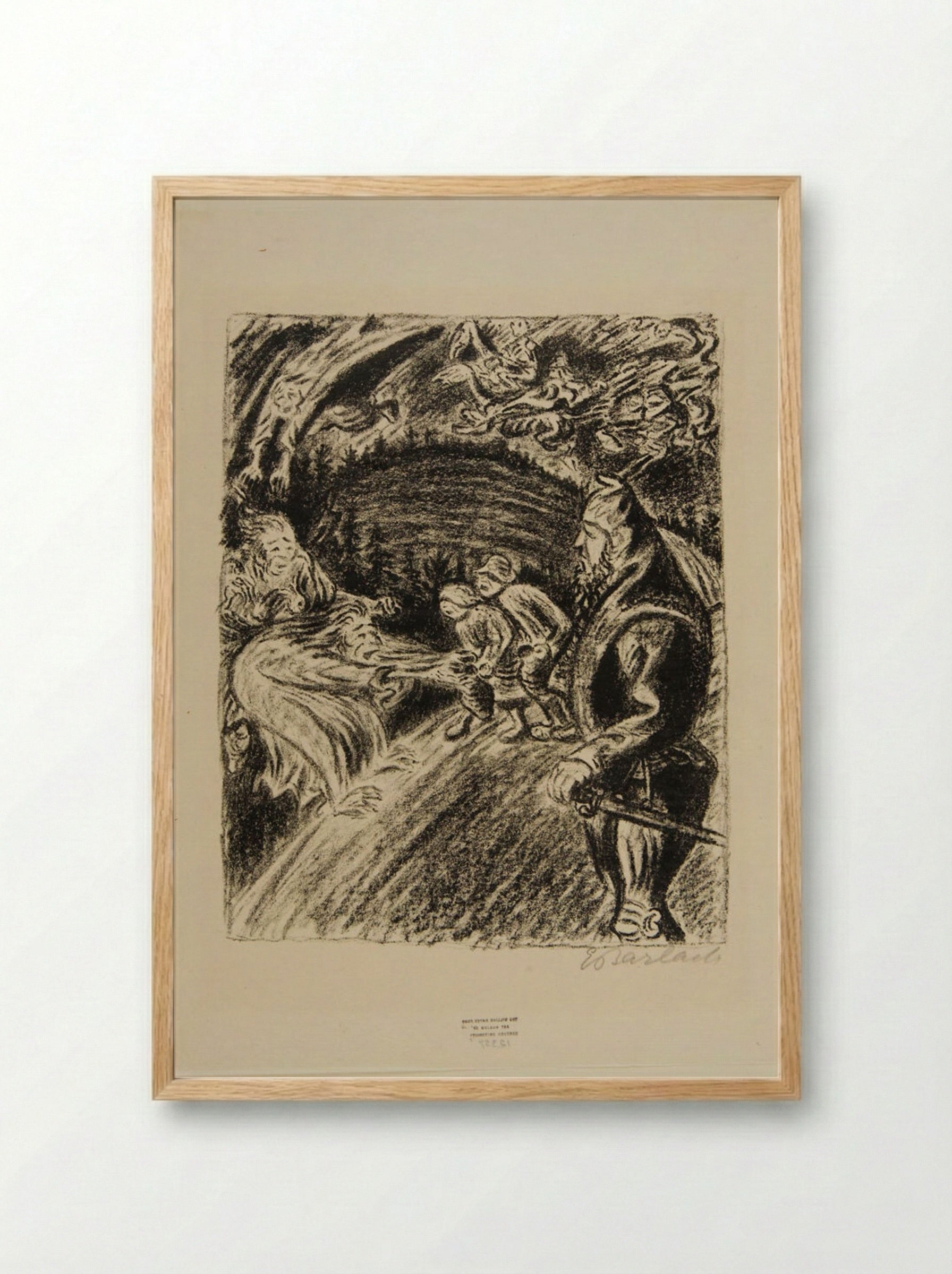 The Faithful Eckart 1: The Demon - Ernst Barlach - Framed Print Wood