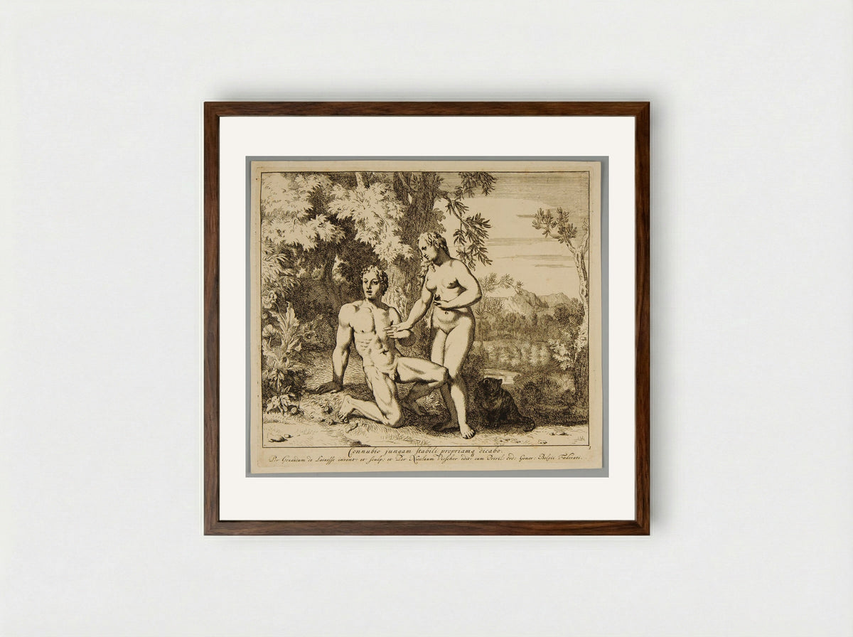 The Fall of Man - Gérard de Lairesse - Framed Print Dark Wood
