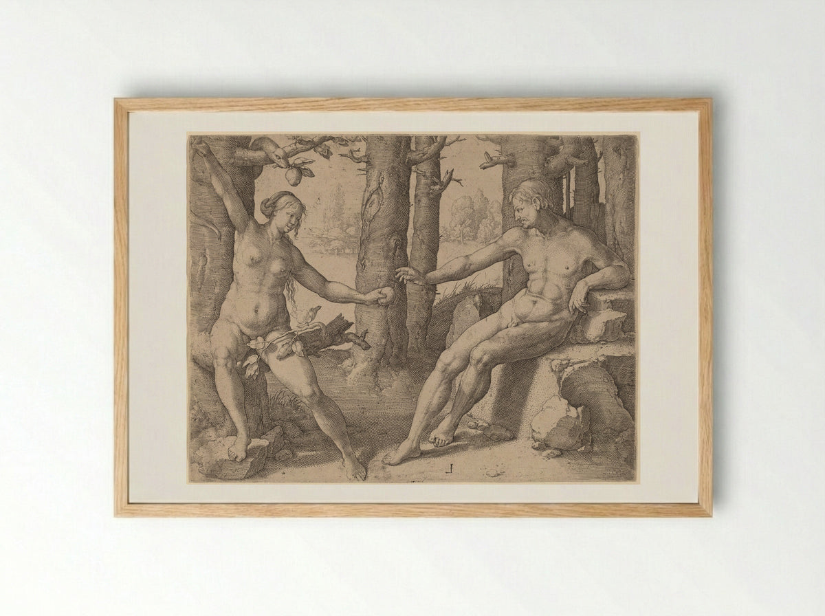 The Fall of Man - Lucas van Leyden - Framed Print Wood