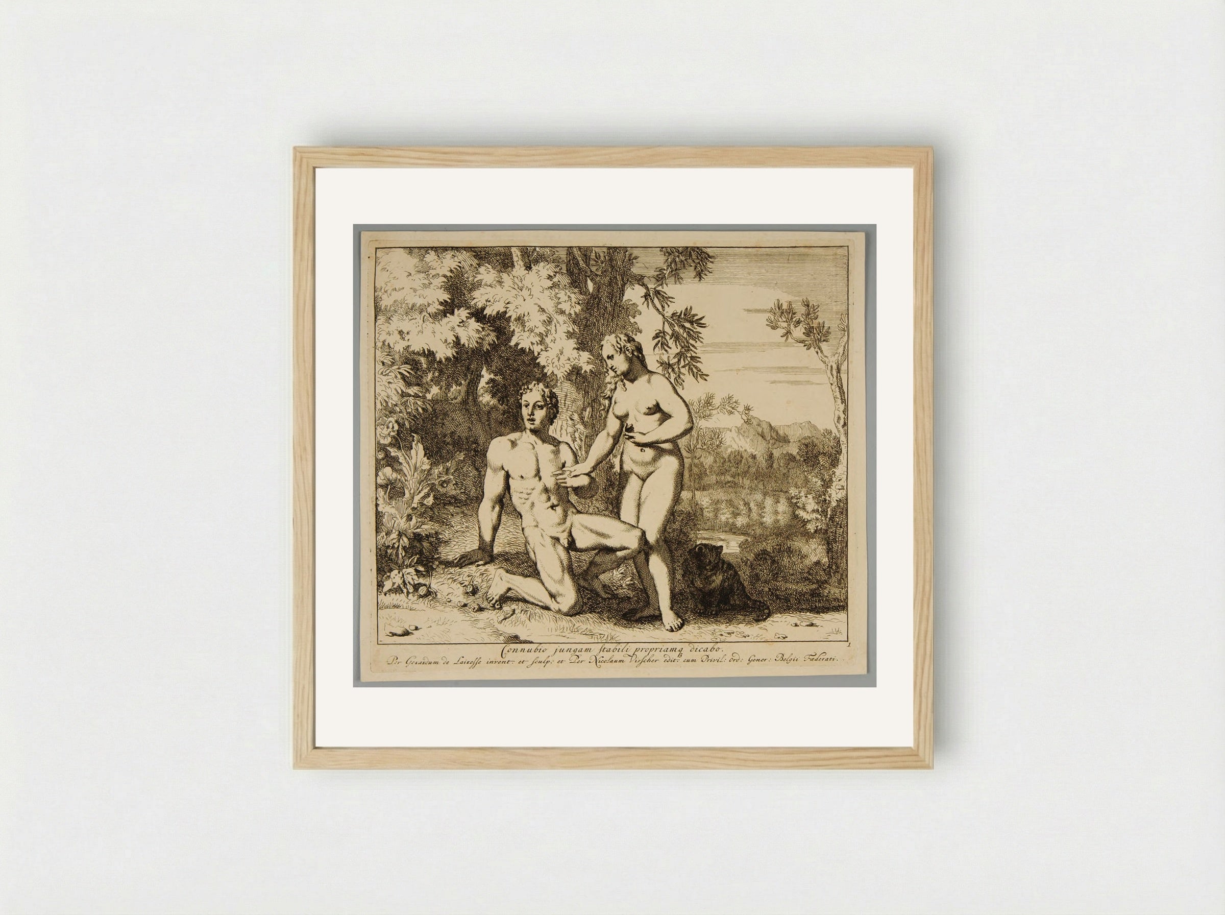 The Fall of Man - Gérard de Lairesse - Framed Print Wood