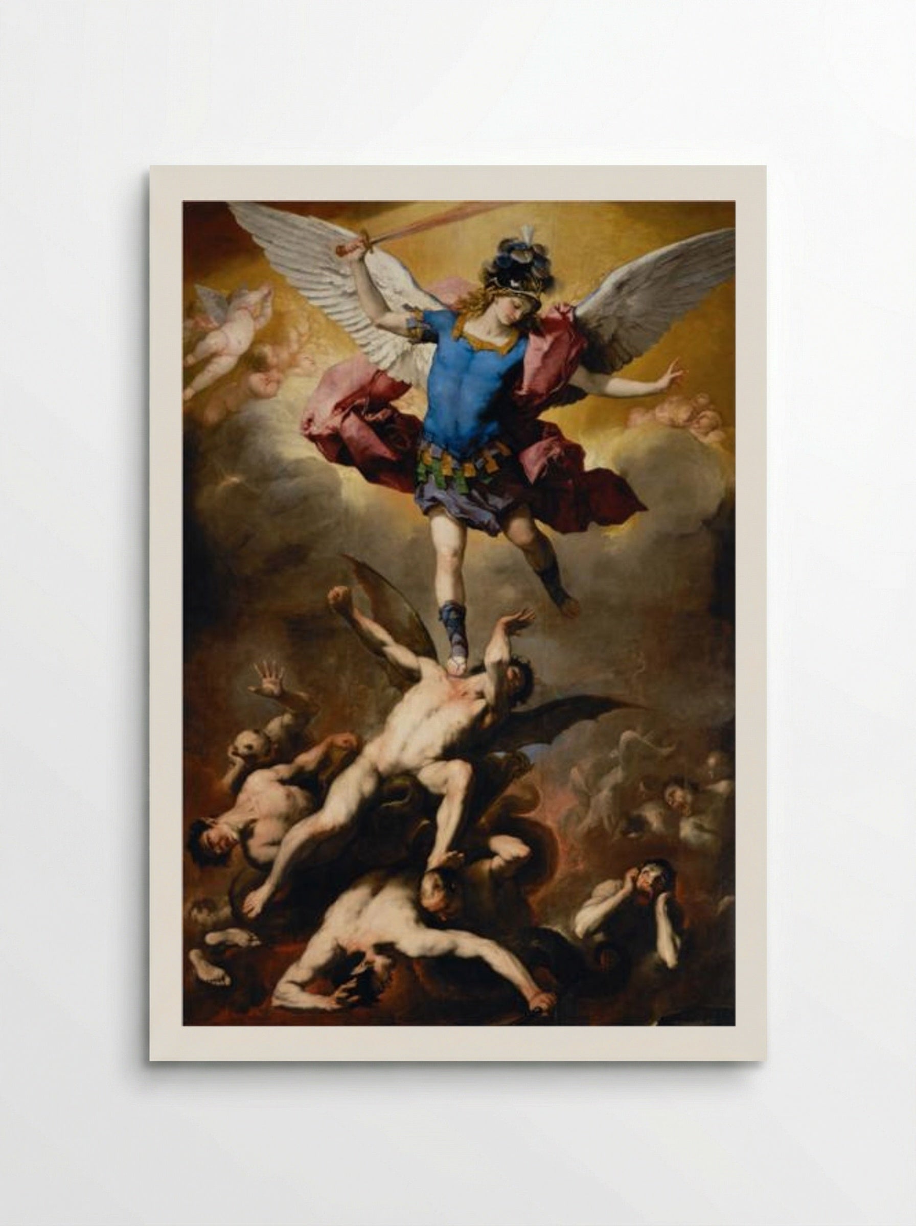 The Fall of the Rebel Angels - Luca Giordano - Poster
