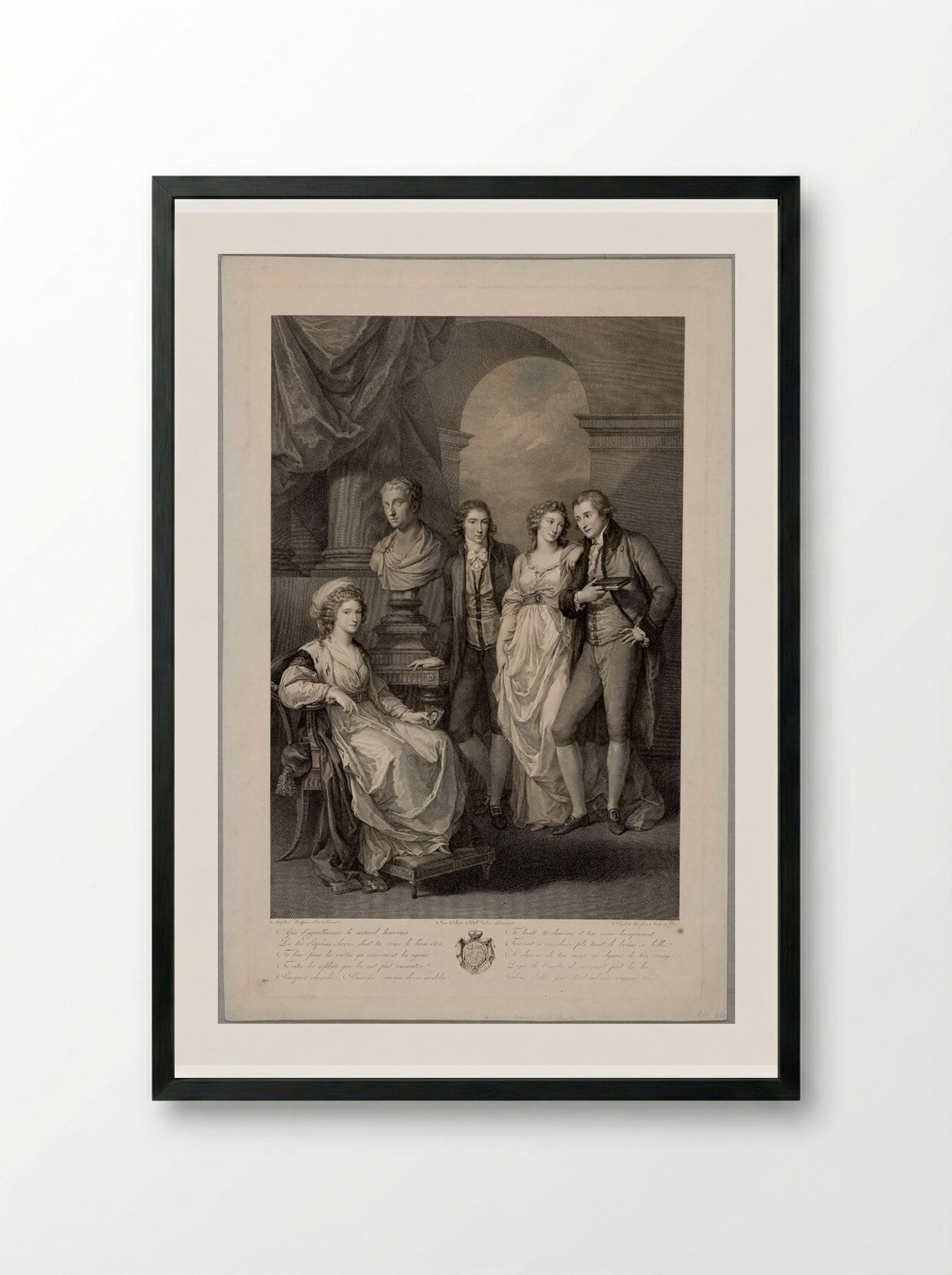 The Family of Princess Bariatinski - Raphael Morghen - Framed Print Black