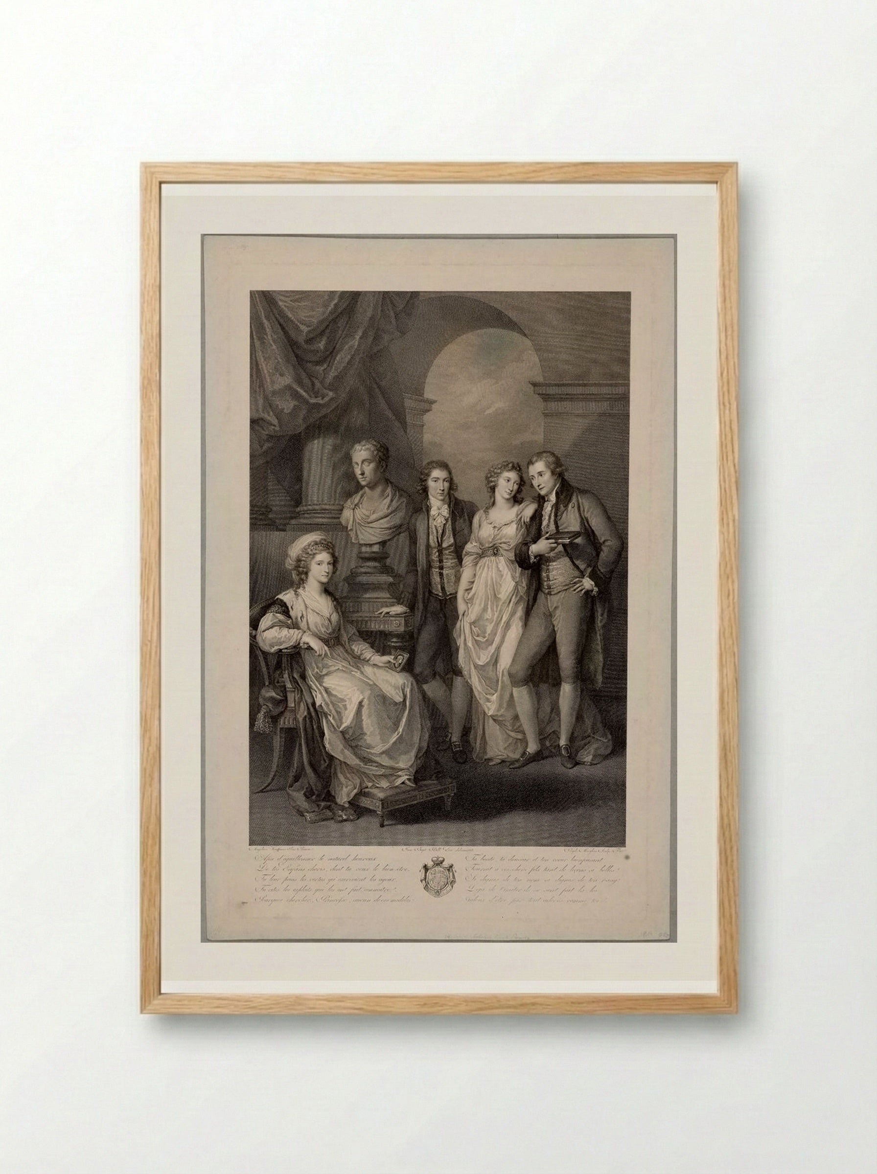 The Family of Princess Bariatinski - Raphael Morghen - Framed Print Wood