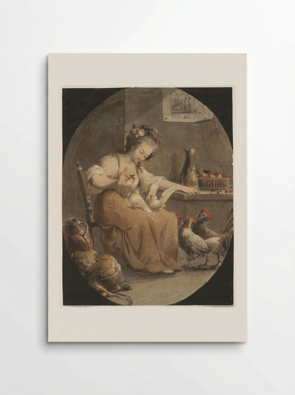 The Farm Girl - Jean-Baptiste Huet - Poster