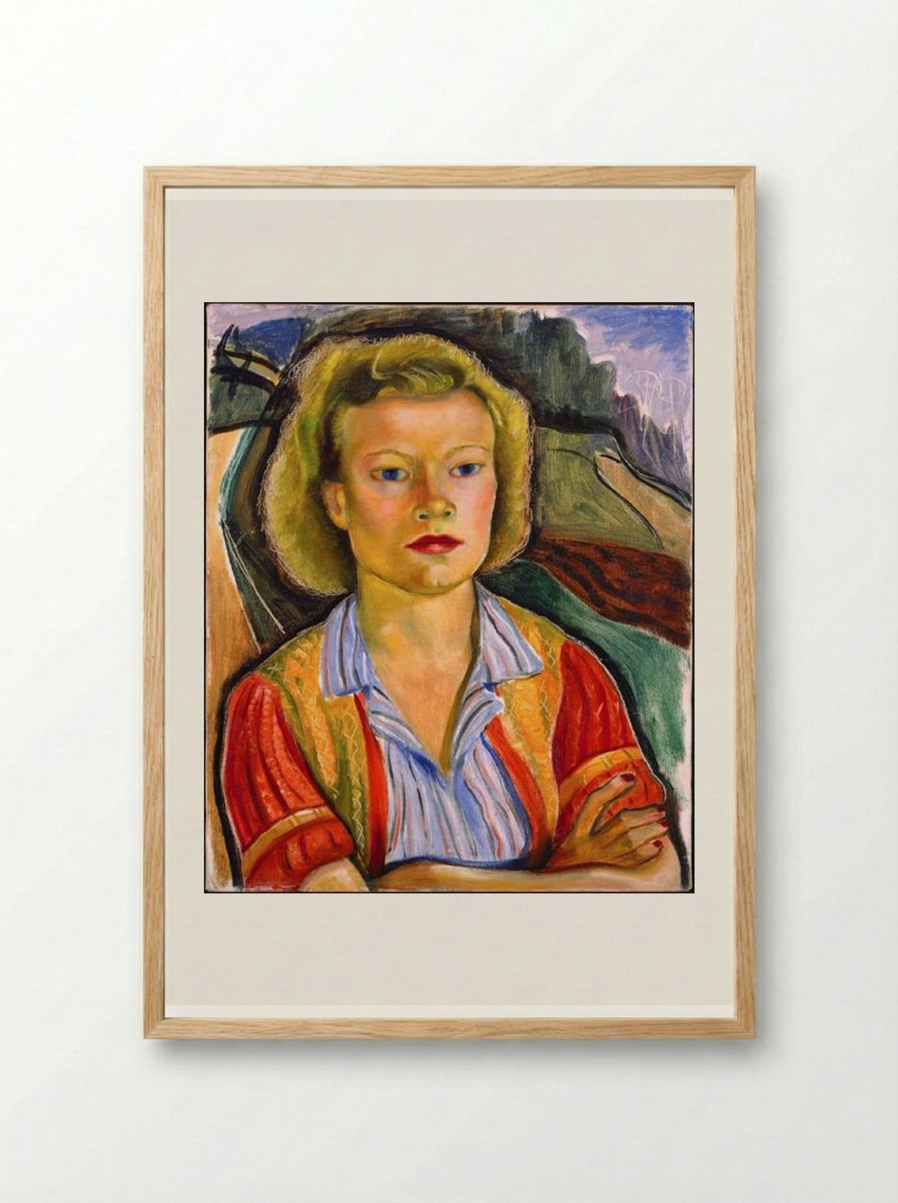 The Farmer's Daughter - Prudence Heward - Framed Print Wood