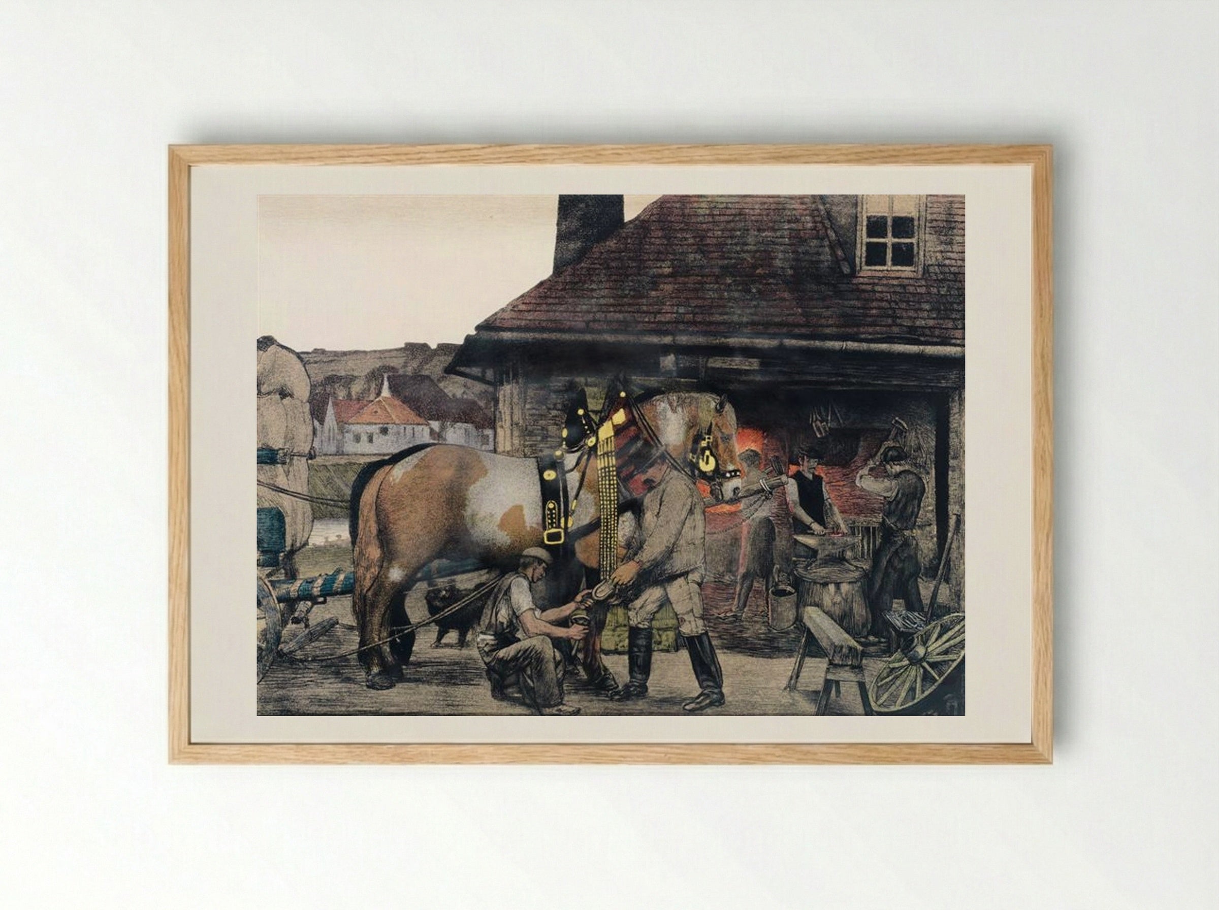 The Farrier - Max Kurzweil - Framed Print Wood