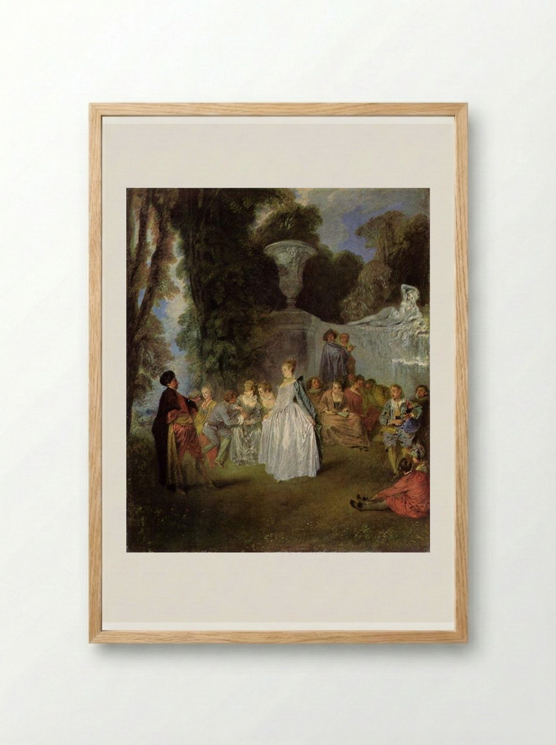 The Feasts of Venice - Antoine Watteau - Framed Print Wood
