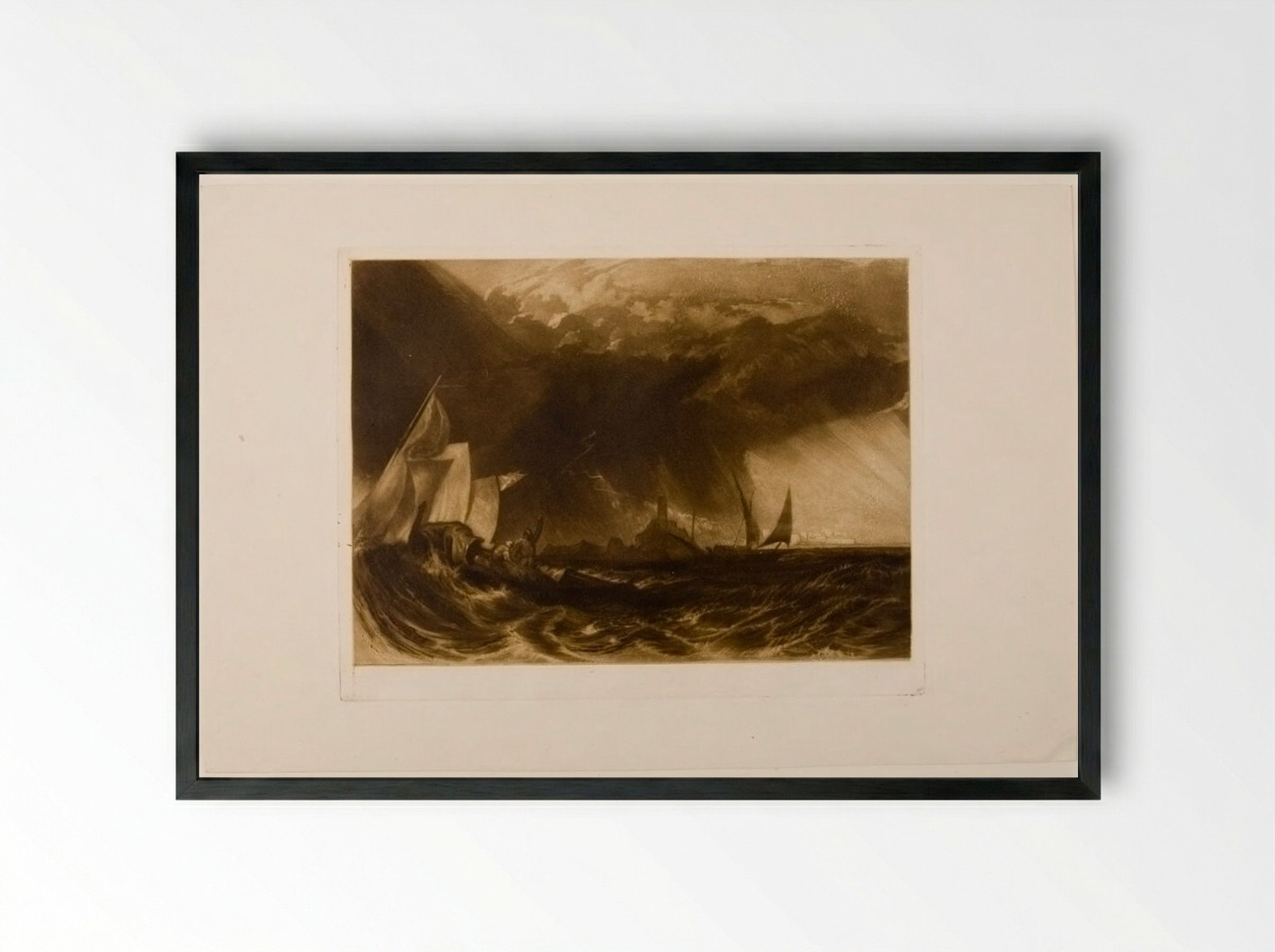 The Felucca - Henry Edward Dawe - Framed Print Black