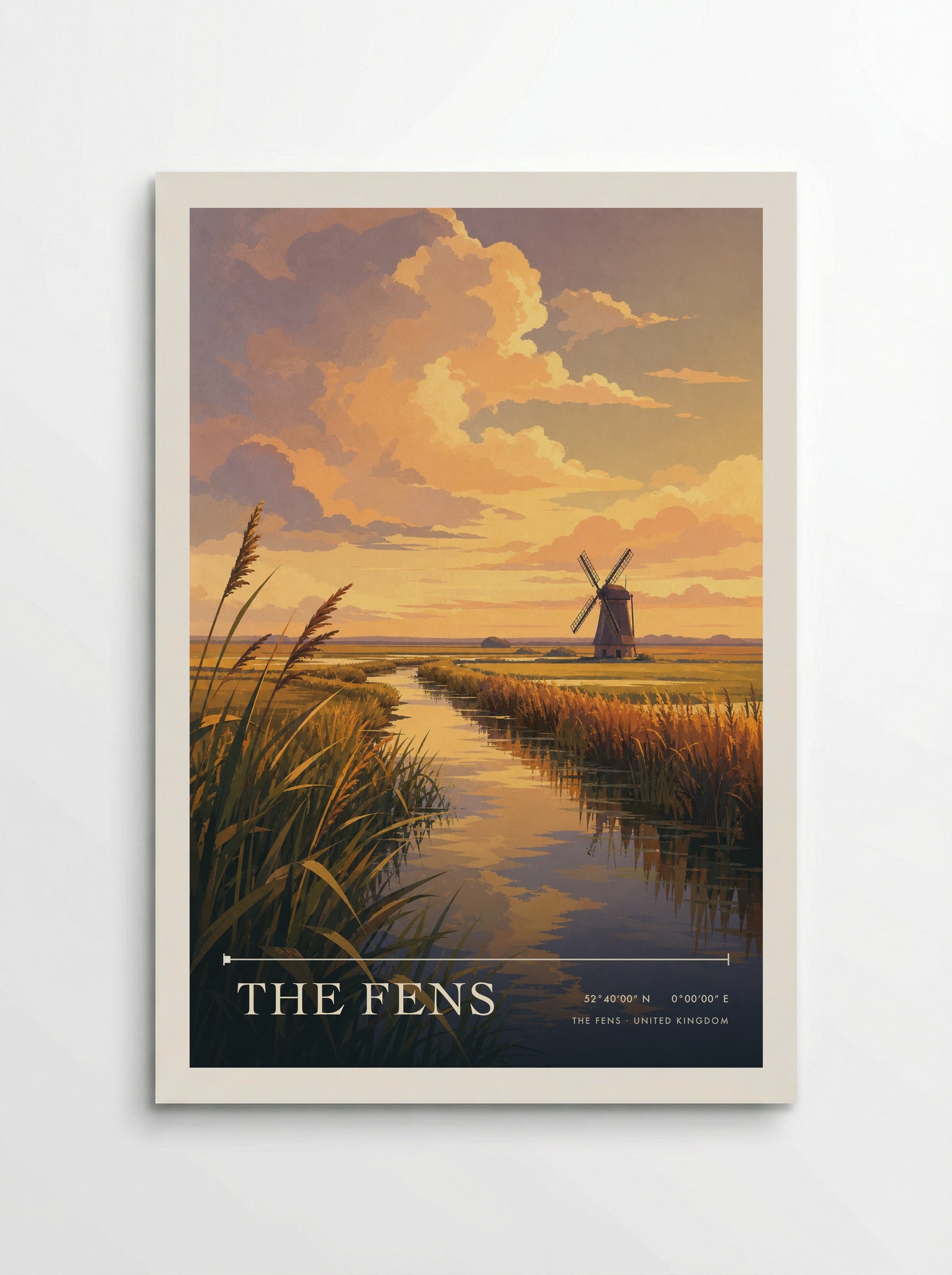 The Fens United Kingdom Travel Poster - Poster