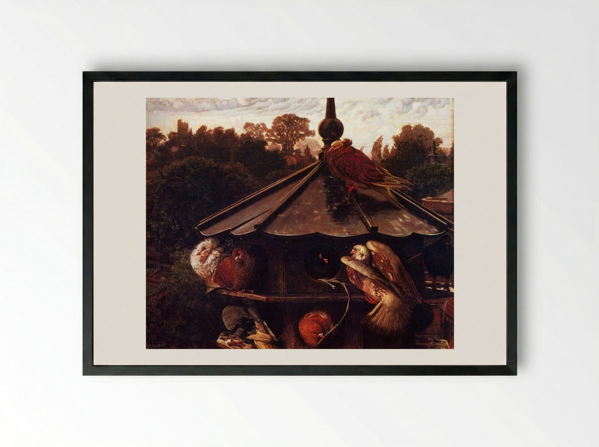 The Festival of St. Swithin - William Holman Hunt - Framed Print Black