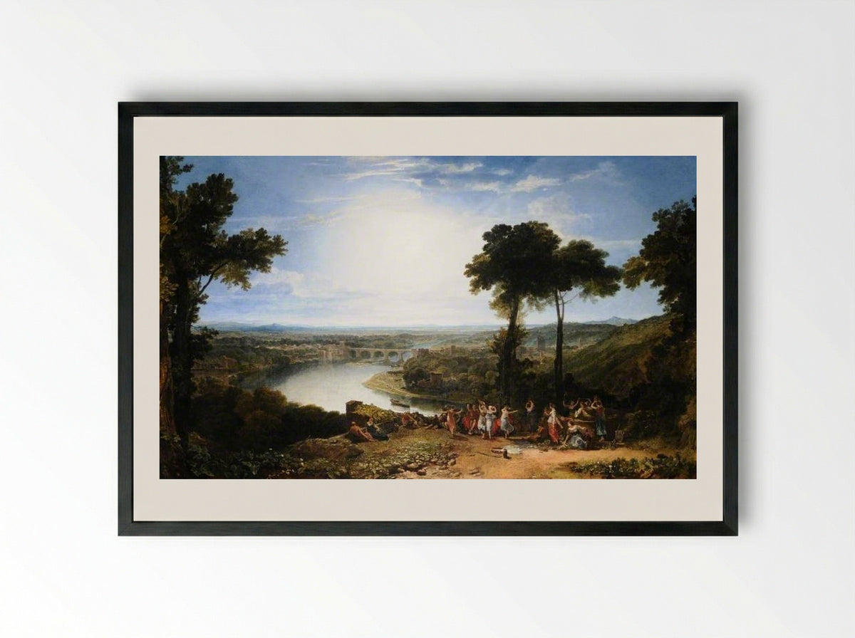 The Festival of the Opening of the Vintage, Macon - J.M.W. Turner - Framed Print Black