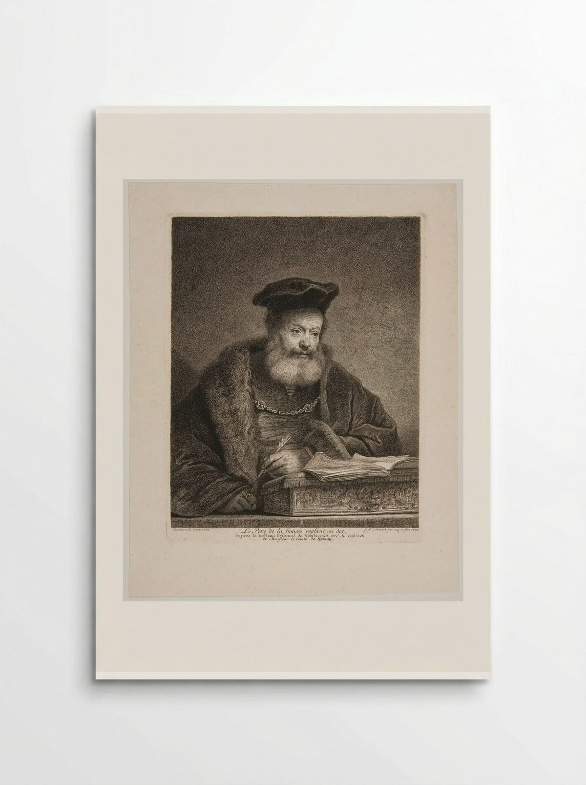 The Fiancée's Father Arranging Her Dowry - Georg Friedrich Schmidt - Poster