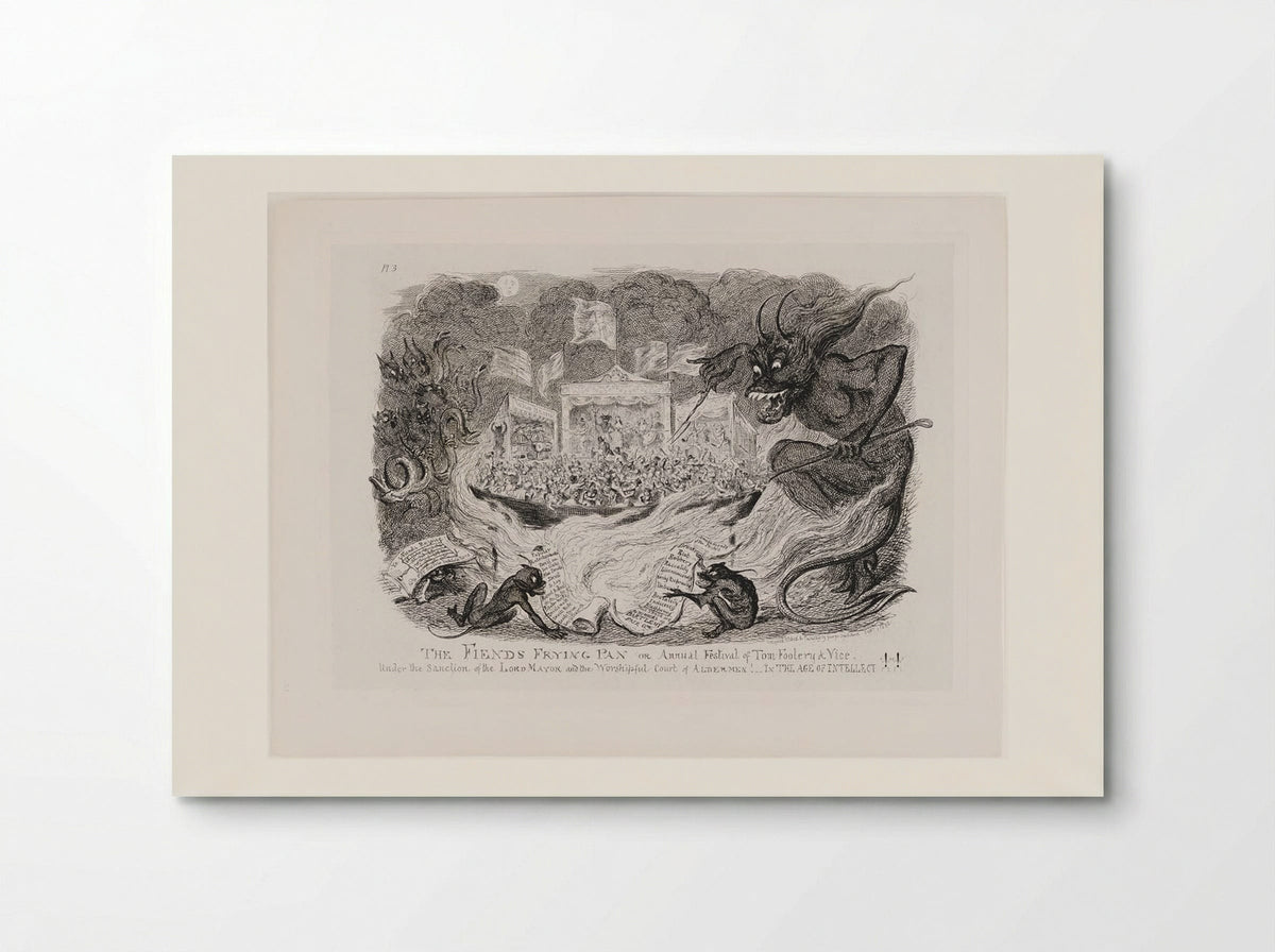 The Fiends of Frying Pan or Annual Festival or Tom Foolery & Vice - George Cruikshank - Poster