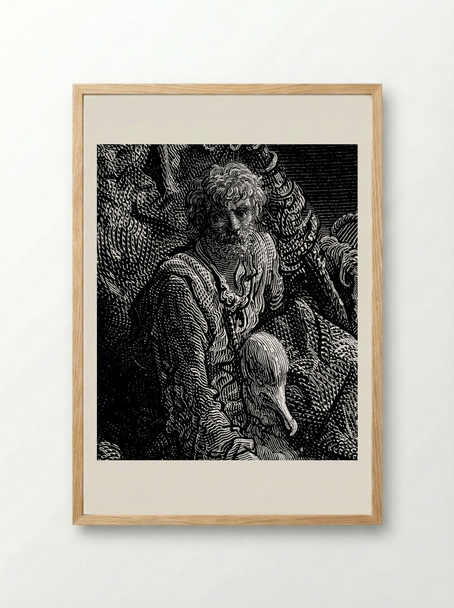 The Fiery Serpents - Gustave Doré - Framed Print Wood