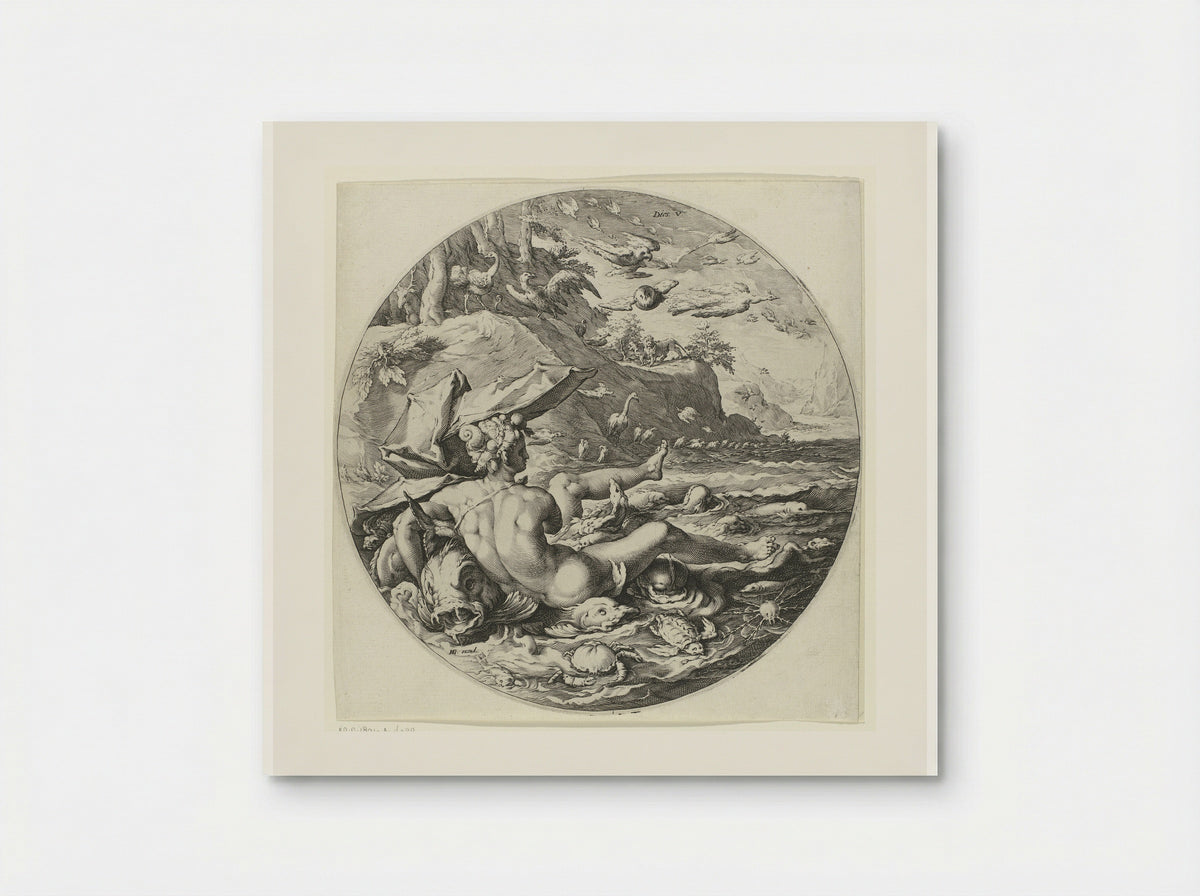 The Fifth Day of Creation: The Creation of Animals - Jan Harmensz. Muller - Poster