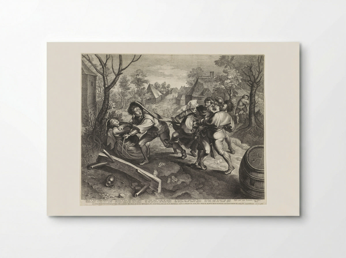 The Fight of the Peasants - Lucas Vorsterman II - Poster