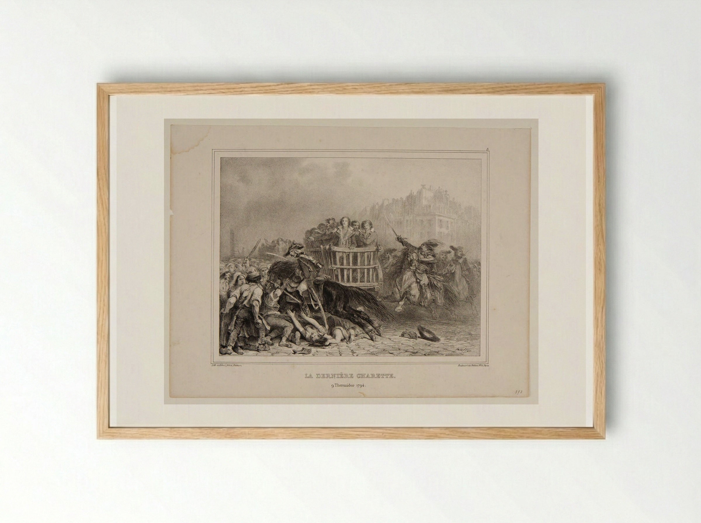 The Final Cart - Denis-Auguste-Marie Raffet - Framed Print Wood