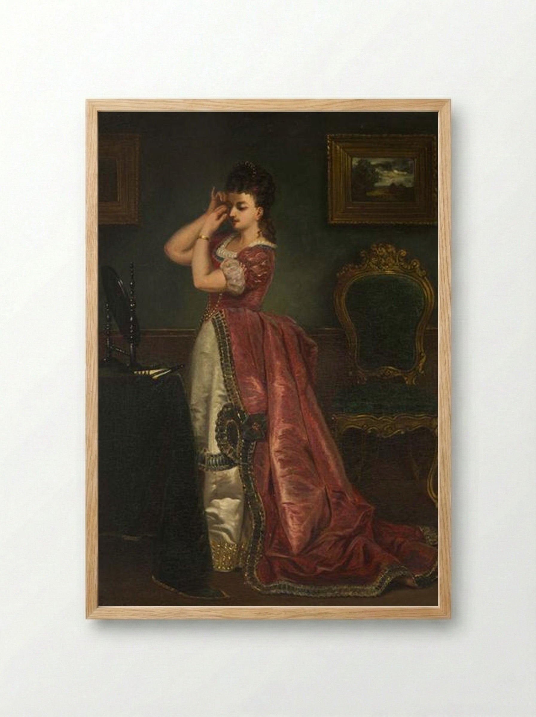 The Final Look - Alfred Stevens - Framed Print Wood