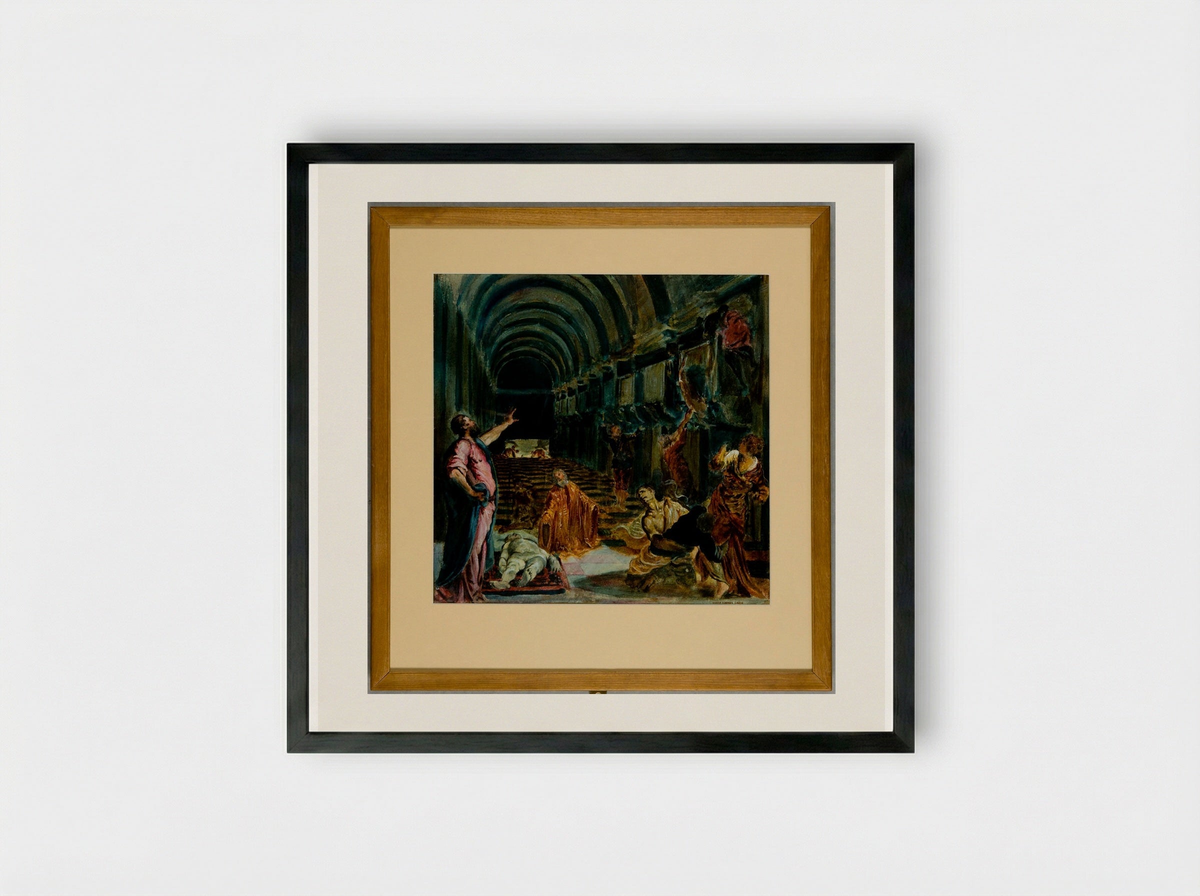 The Finding of the Body of Saint Mark - Joseph Lindon Smith - Framed Print Black