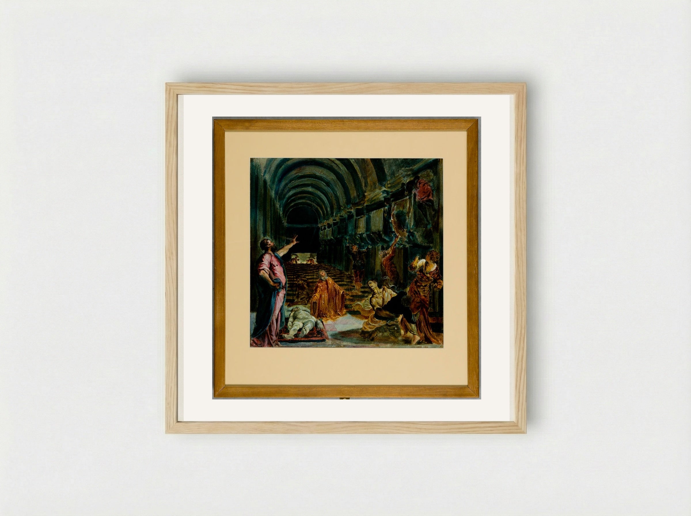 The Finding of the Body of Saint Mark - Joseph Lindon Smith - Framed Print Wood