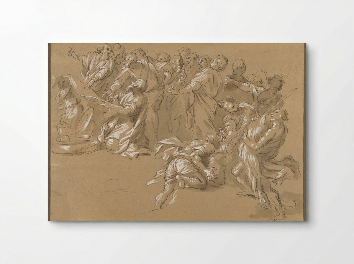 The Finding of the Cup in Benjamin's Sack - Giacinto Gimignani - Poster