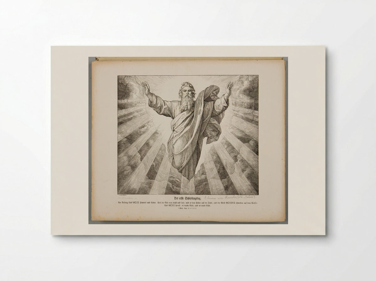 The First Day of Creation - Julius Schnorr von Carolsfeld - Poster