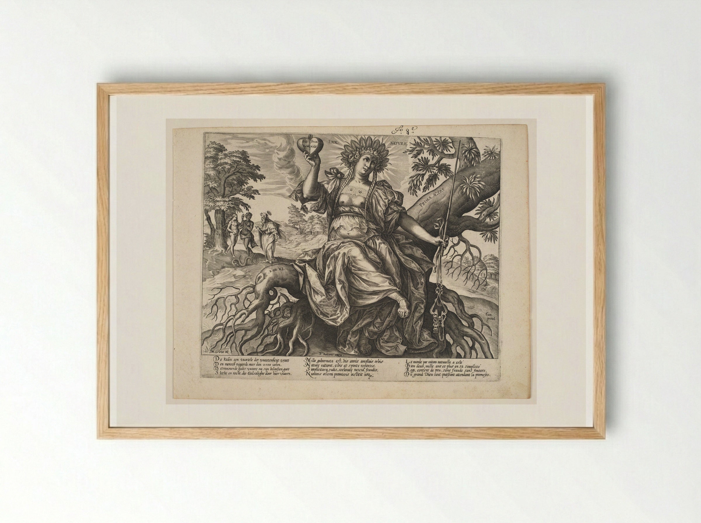 The First Era: Natural Law - Hieronymus Wierix - Framed Print Wood