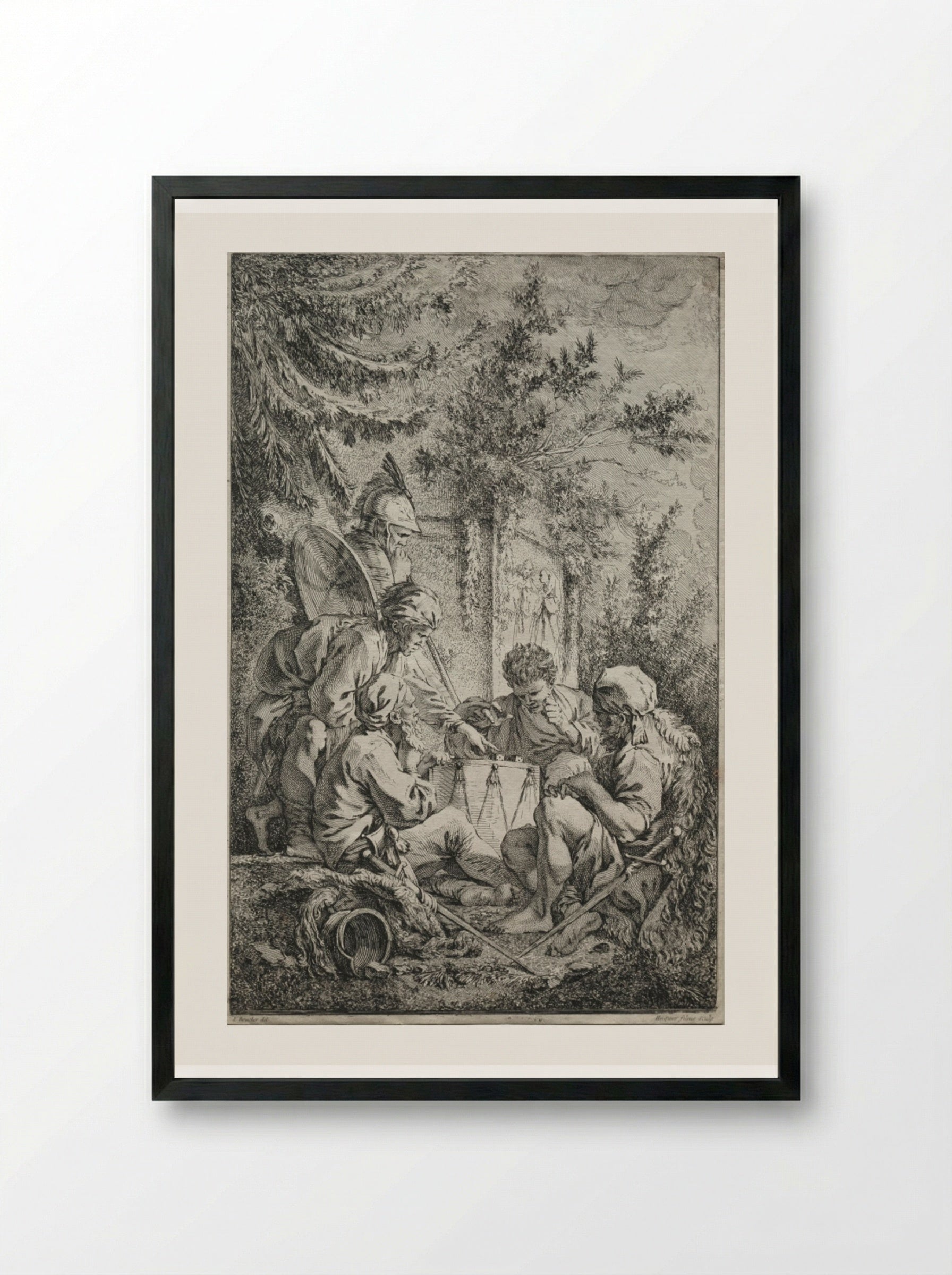 The First Guard - Gabriel Huquier - Framed Print Black