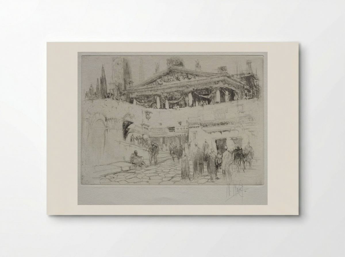 The First Wooden Temple of Jupiter - William Walcot - Poster
