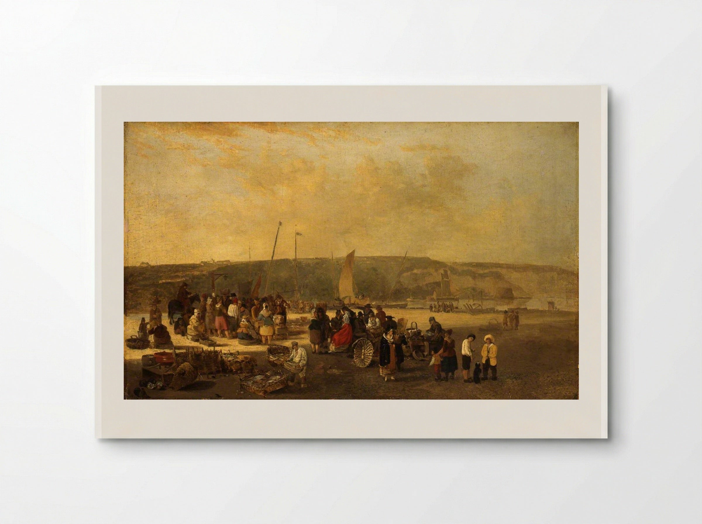 The Fish Market, Boulogne, France - John Crome - Poster