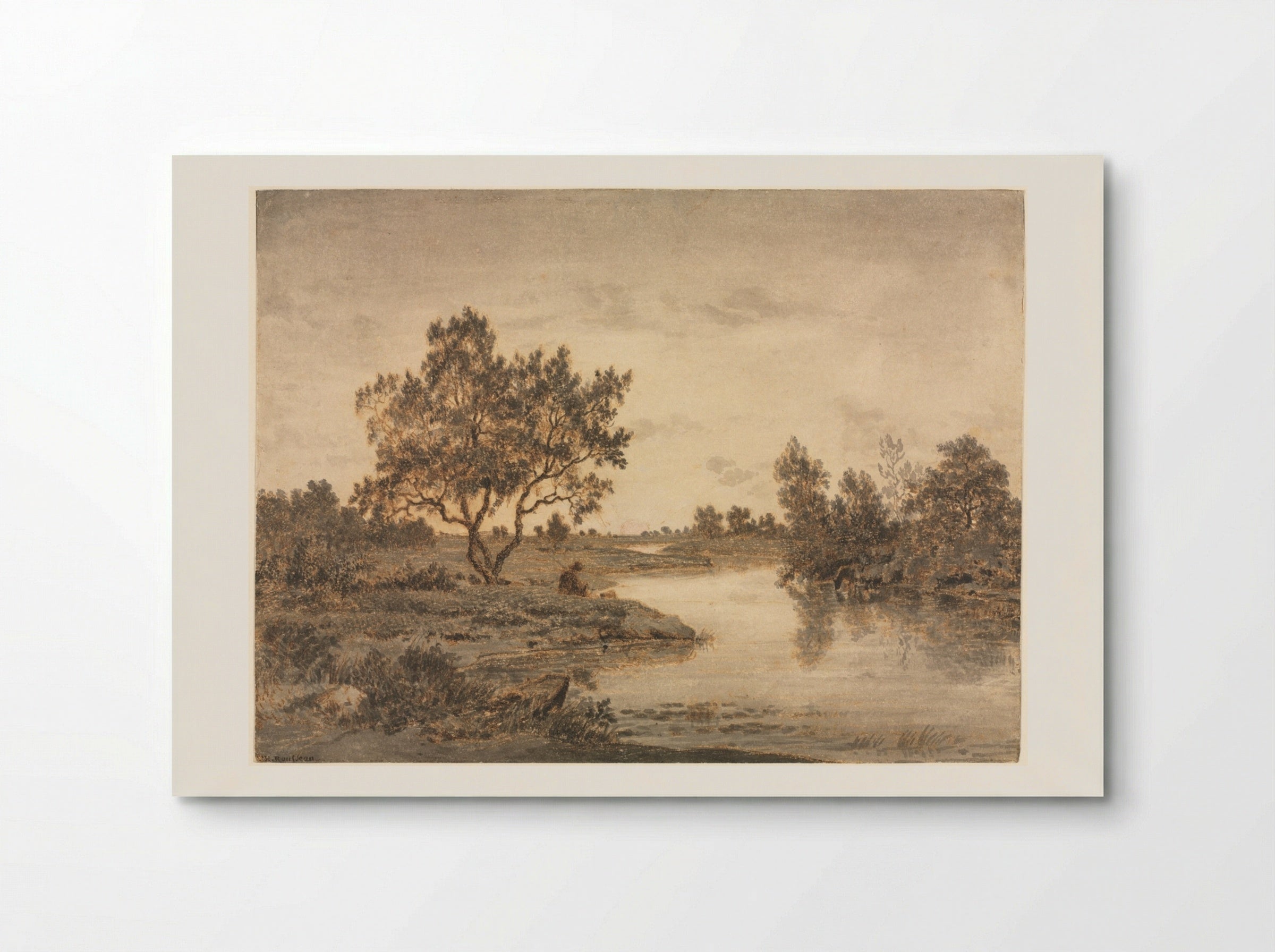 The Fisherman (Le Pêcheur) - Théodore Rousseau - Poster