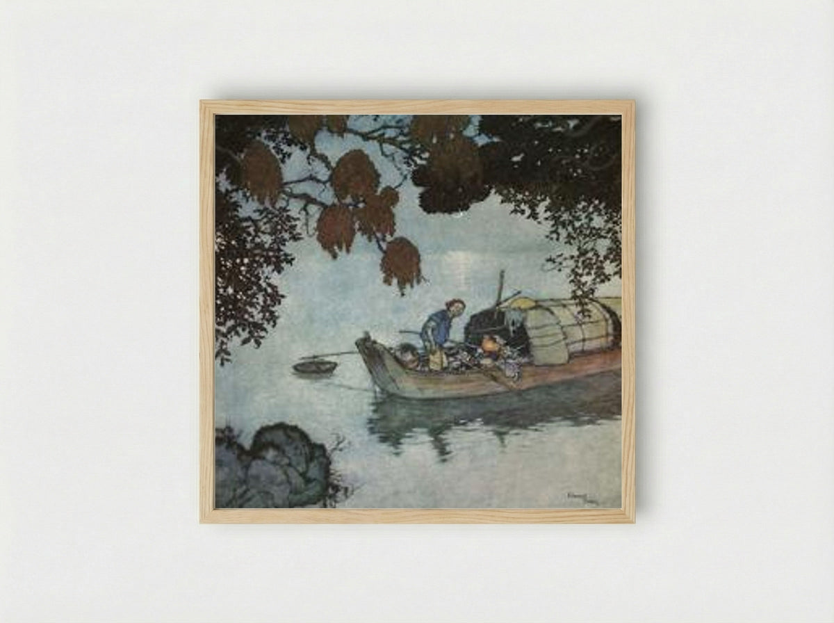 The Fisherman (from The Nightingale) - Edmund Dulac - Framed Print Wood